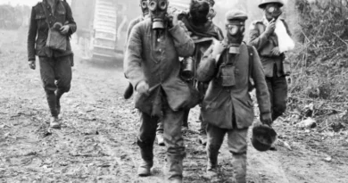 Soldados usando máscara na I Guerra Mundial