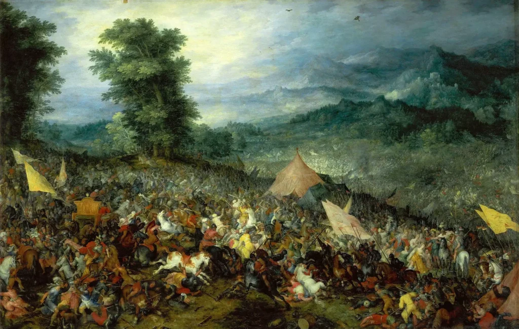 Batalha de Gaugamela, por Jan Brueghel, o Velho
