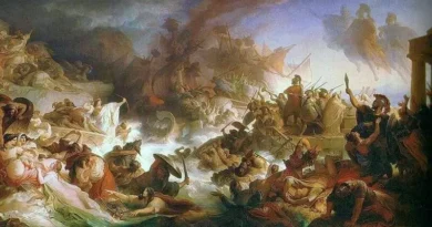 Batalha de Salamida por Wilhelm von Kaulbach (1868)