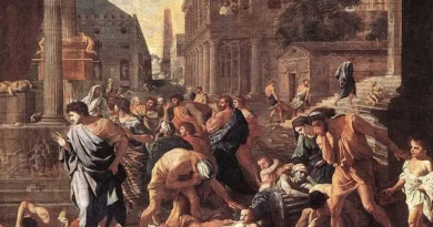 Peste de Atenas, pintada por Nicolas Poussin