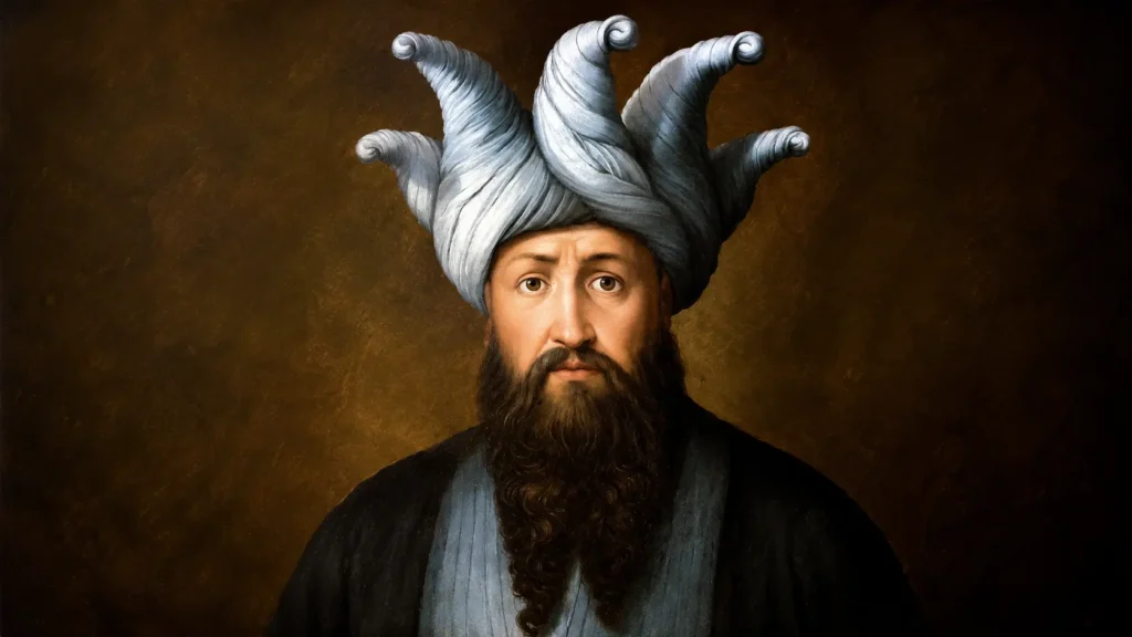 Representação artística de Saladino (Salah ad-Din Yusuf ibn Ayyub), fundador da dinastia aiúbida.
