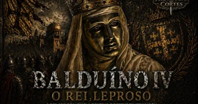 Balduíno IV, o rei leproso de Jerusalém, retratado com máscara metálica durante as Cruzadas