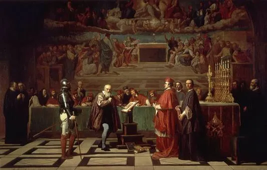 Galileu diante do Santo Ofício, pintura do século XIX de Joseph-Nicolas Robert-Fleury.