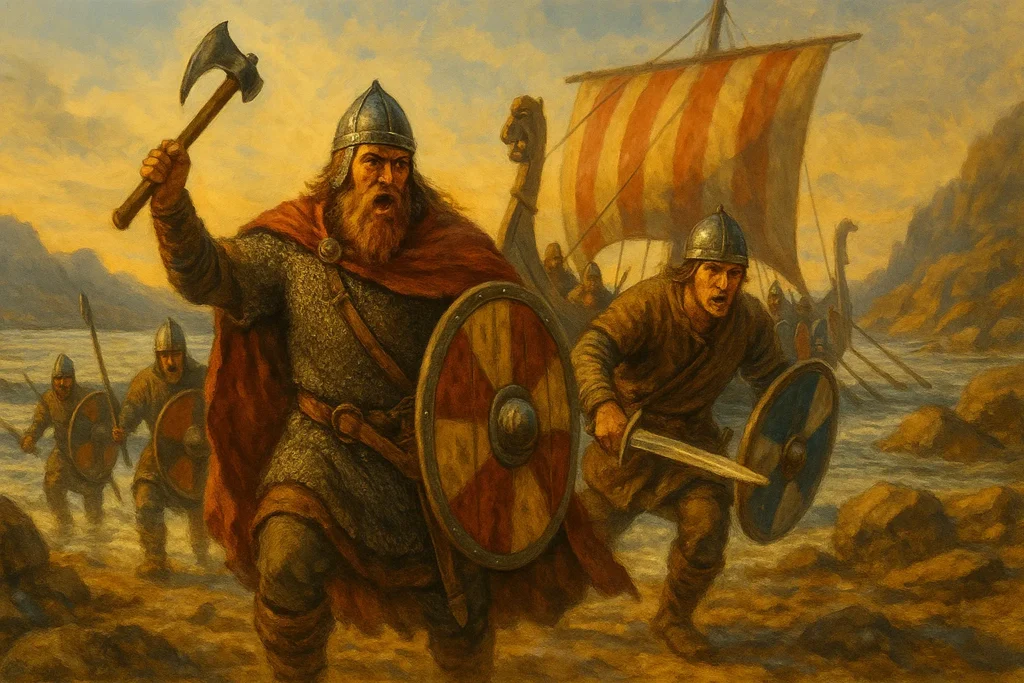 Ilustração sobre os Vikings
