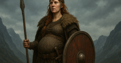 Ilustração Guerreira Viking Grávida