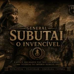 Ilustração histórica de Subutai, general mongol do século XIII e principal estrategista militar do Império Mongol.