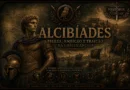 Ilustração histórica de Alcibíades durante a Guerra do Peloponeso na Grécia Antiga.