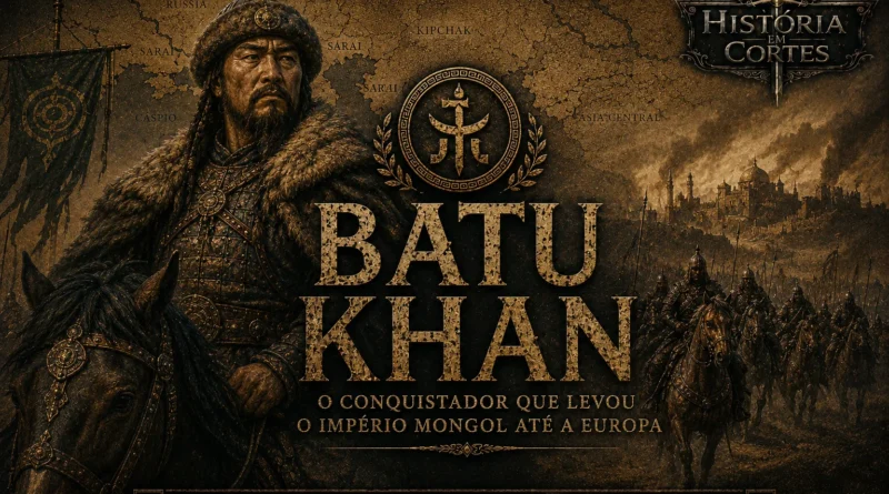 Batu Khan liderando o avanço do Império Mongol rumo à Europa medieval