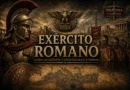 Exército romano em formação de legiões com estandartes SPQR durante expansão do Império Romano