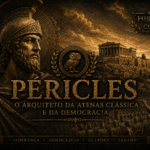 Péricles: o líder que transformou Atenas na maior potência da Grécia Péricles diante da Acrópole de Atenas em uma arte cinematográfica sobre a democracia ateniense e a Grécia Clássica.