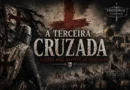 Terceira Cruzada entre cristãos e muçulmanos após a conquista de Jerusalém por Saladino, com destaque para Ricardo Coração de Leão e os exércitos cruzados.