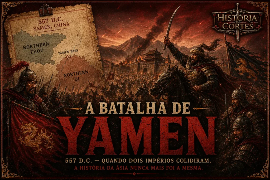 Ilustração da Batalha de Yamen, travada em 1279 entre a Dinastia Song do Sul e o Império Mongol da Dinastia Yuan, marcando o fim da resistência Song e a unificação da China sob Kublai Khan.