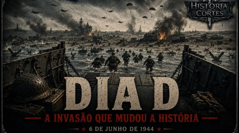 Soldados aliados desembarcando na Normandia durante o Dia D, em 6 de junho de 1944