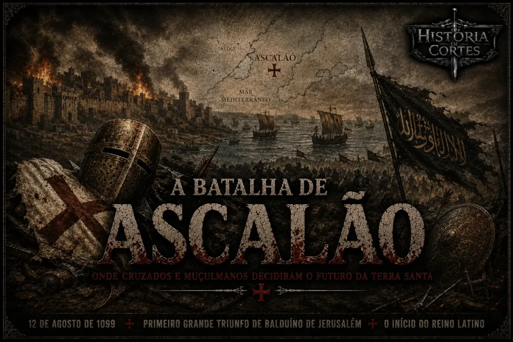 Batalha de Ascalão em 1099 entre os cruzados e o exército fatímida durante a Primeira Cruzada