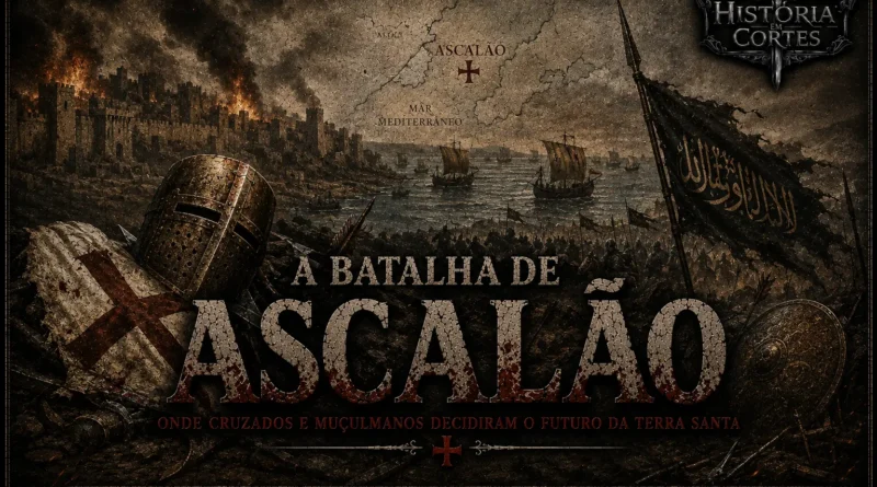 Batalha de Ascalão em 1099 entre os cruzados e o exército fatímida durante a Primeira Cruzada