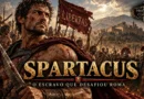 Spartacus liderando rebeldes contra o exército romano durante a Terceira Guerra Servil
