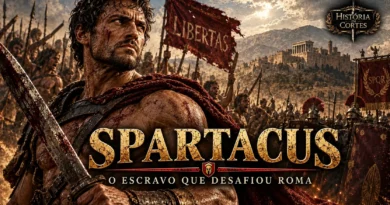 Spartacus liderando rebeldes contra o exército romano durante a Terceira Guerra Servil