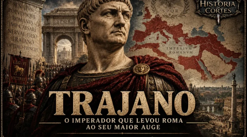 Imperador Trajano durante o auge do Império Romano