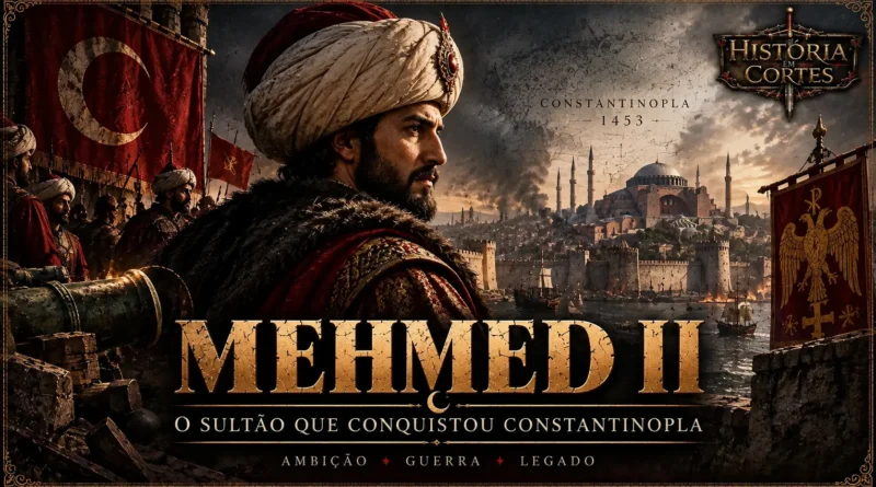 Mehmed II diante de Constantinopla durante a conquista otomana de 1453